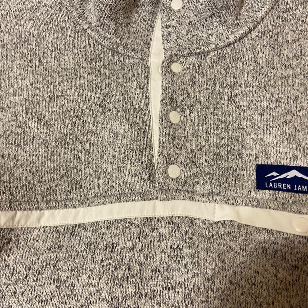 Lauren James Ash Cream Fleece lined pullover.